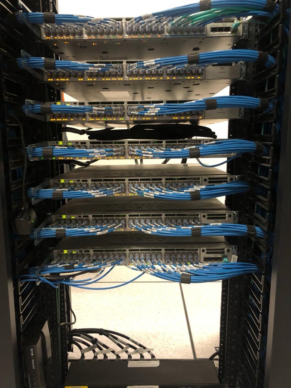 Switches Cisco en rack